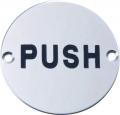 Photo of SS-SIGN015-S S/Steel Symbol Push Satin Stainless Steel