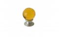 Photo of Amber Plain Ball Knob - 25mm - Polished chrome