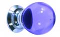 Photo of Jedo Purple Plain Ball Knob 35mm Satin Chrome =