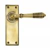 Photo of Anvil 33083 - Aged Brass Reeded Lever Latch Set