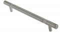 Photo of Cabinet handle - Crystal round bar  - 210mm - Satin chrome