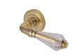 Photo of Crystal lever on a rose PB finish=