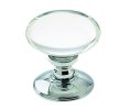 Photo of Mortice knob - Oval Glass - Polished chrome