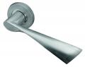 Photo of Twirl - Lever on a rose - Satin chrome