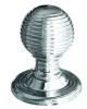 Photo of Cabinet knob - Reeded - 22mm - Polished chrome