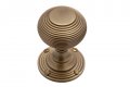 Photo of Reeded Mortice Knob  ANTIQUE BRASS=
