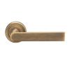Photo of Edge Lever On Screw On Rose - Antique brass