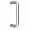 Photo of Pull Handle - Round Bar - 225 x 19mm - Satin Stainless Steel - Bolt 