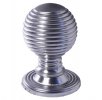 Photo of Cabinet knob - Reeded - 22mm - Satin chrome