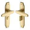 Photo of AST5930-SB Heritage Brass Door Handle for Bathroom Astoria Design Satin Brass finish