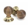 Photo of Anvil 83573 - Rosewood & Aged Brass Beehive Mortice/Rim Knob Set