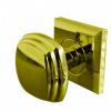 Photo of Square Mortice Knob On a Square Rose - Polished Brass