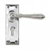 Photo of Anvil 33309 - Polished Chrome Reeded Lever Euro Lock Set
