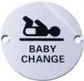 Photo of SS-SIGN004-P Baby Change Circular Symbol Polished Stainless Steel