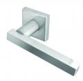 Photo of Kubus Lever on a Square Rose - Satin Chrome