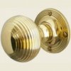 Photo of Reeded Mortice Knob - Polished Brass