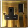 Photo of Henderson Hardware - 1 Gang 13 Amp Switched Socket Black Inserts